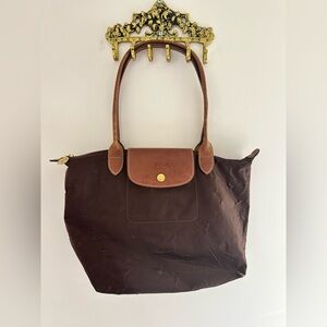 Longchamp Pilage Handbag, Chocolate Brown
